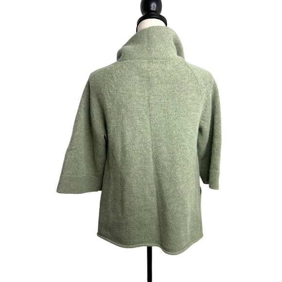 Fenn Wright Mason Lambswool & Rabbit Hair Cardigan Button Up Green Size Medium - Picture 5 of 6